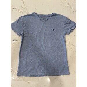Men's XSmall Blue V Neck Polo Ralph Lauren Short Sleeve T Shirt Dark Blue Logo